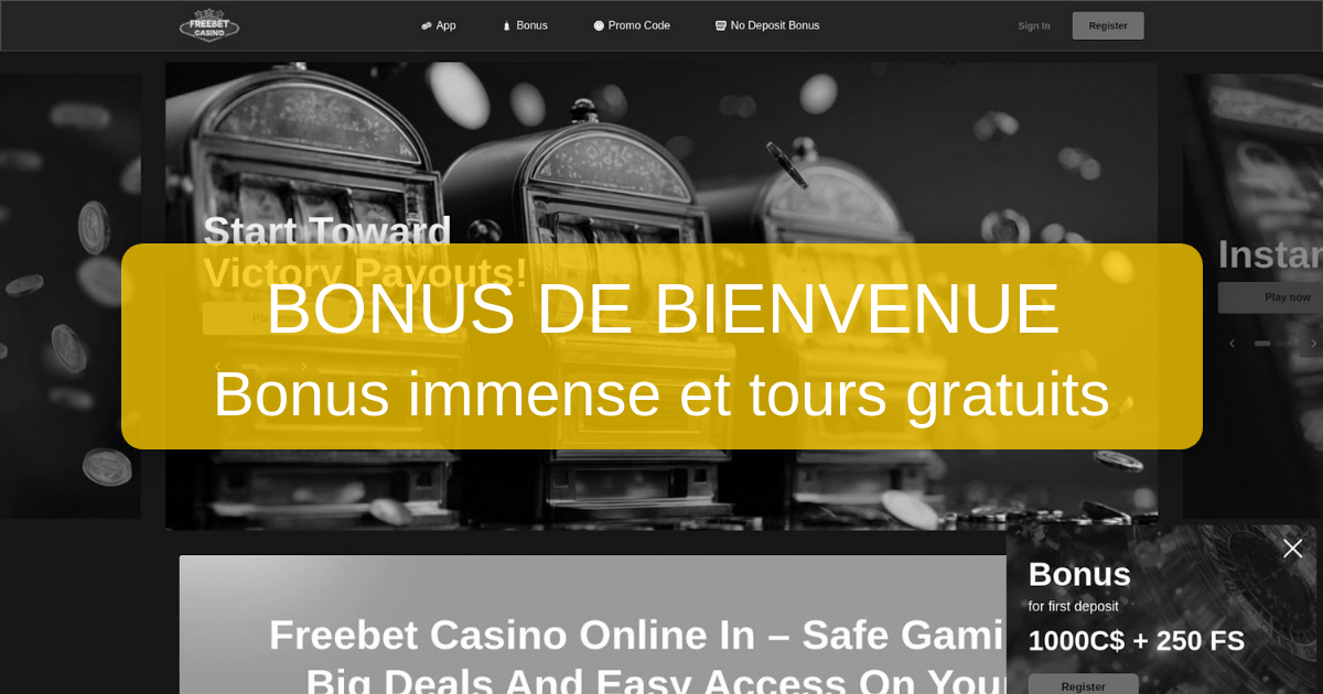 FreeBet Casino welcome bonus