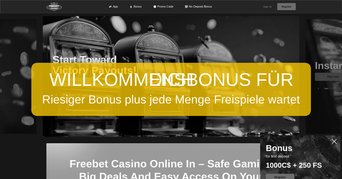 FreeBet Casino welcome bonus