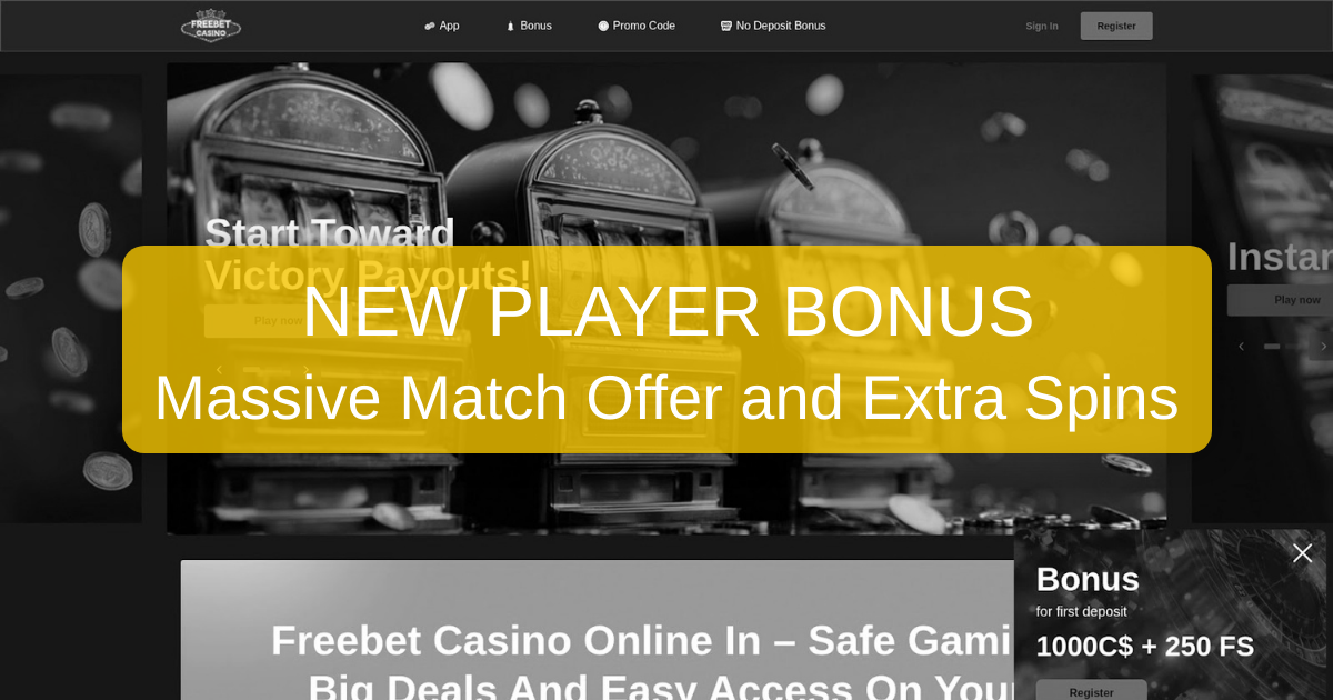 FreeBet Casino welcome bonus