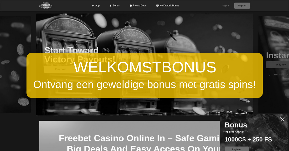 FreeBet Casino welcome bonus